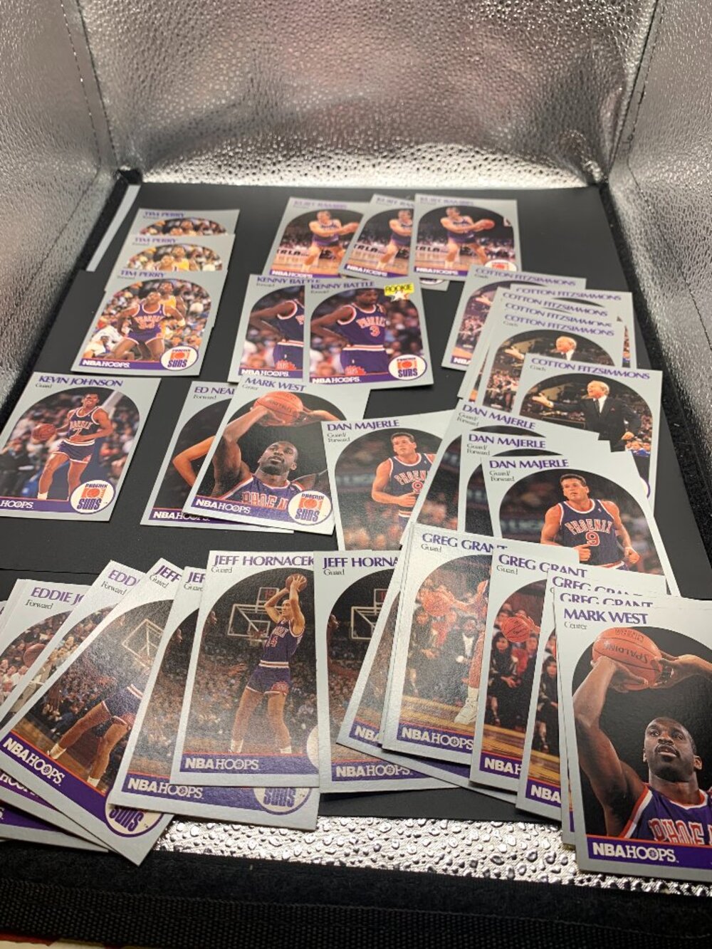37ct 1990 NBA Hoops Phoenix Suns Basketball Trading Cards SELLING AS IS